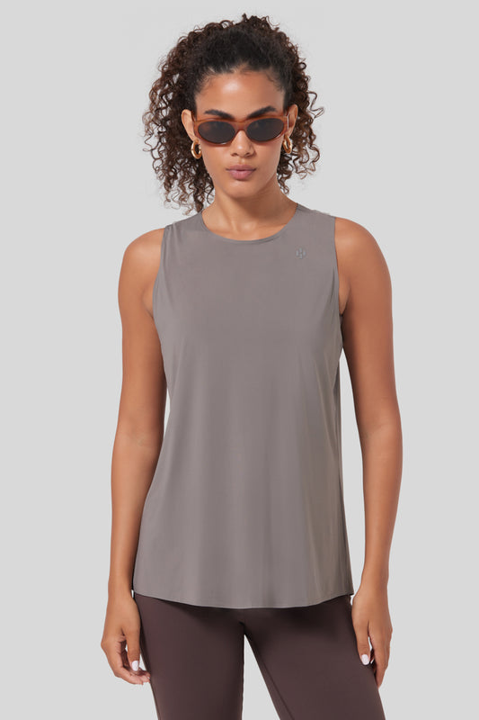 Sleeveless Training Top - Dark Beige
