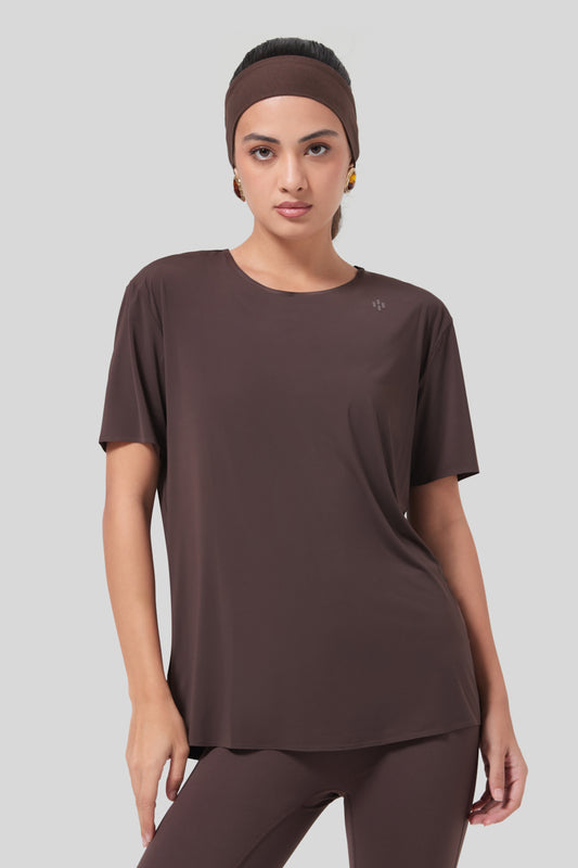 Relaxed Fit Performance T-Shirt - Espresso
