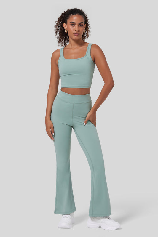 Flared legging - Green