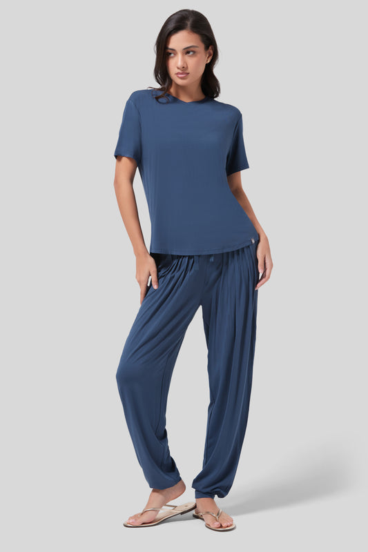 Bamboo Comfort Pants-Collogen Finish - Navy