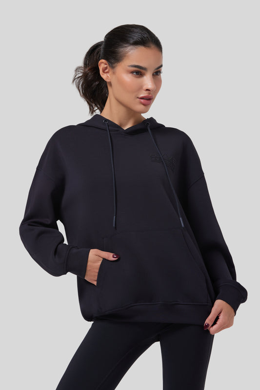 Soft & Stretchy Comfort Hoodie - Black
