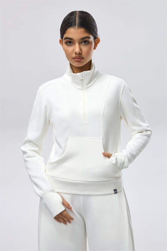 Comfort Half-Zip Jacket - White