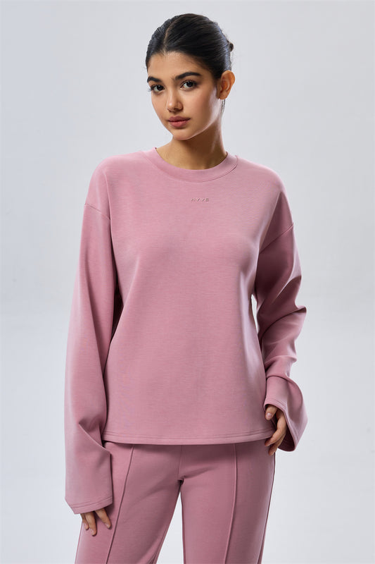 Crew Neck Sweatshirt - Rose