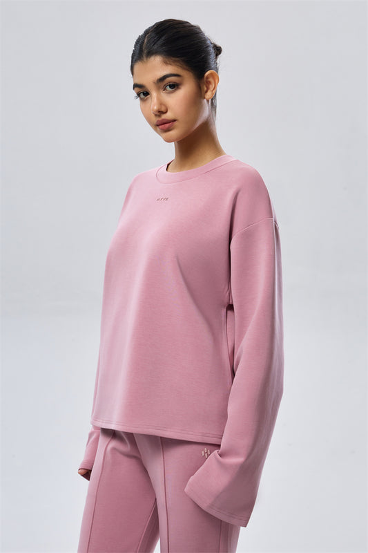 Crew Neck Sweatshirt - Rose