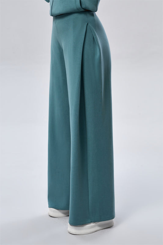 Relaxed Fit Flow Trousers - Teal