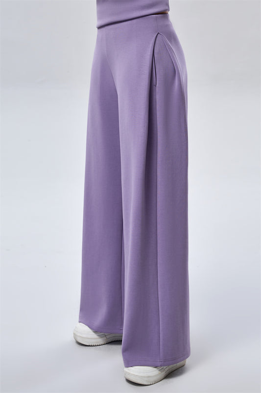 Relaxed Fit Flow Trousers - Lavender
