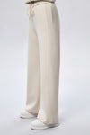 Leisure Ribbed Panel Pants - Beige