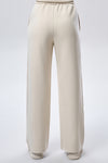 Leisure Ribbed Panel Pants - Beige