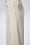 Leisure Ribbed Panel Pants - Beige