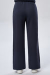 Leisure Ribbed Panel Pants - Navy