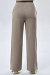Leisure Ribbed Panel Pants - Light coco