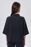 Leisure Short Sleeve Collared T-Shirt - Navy