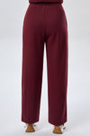 Leisure Pleated Pants - Burgundy