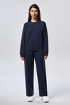 Leisure Pleated Pants - Navy