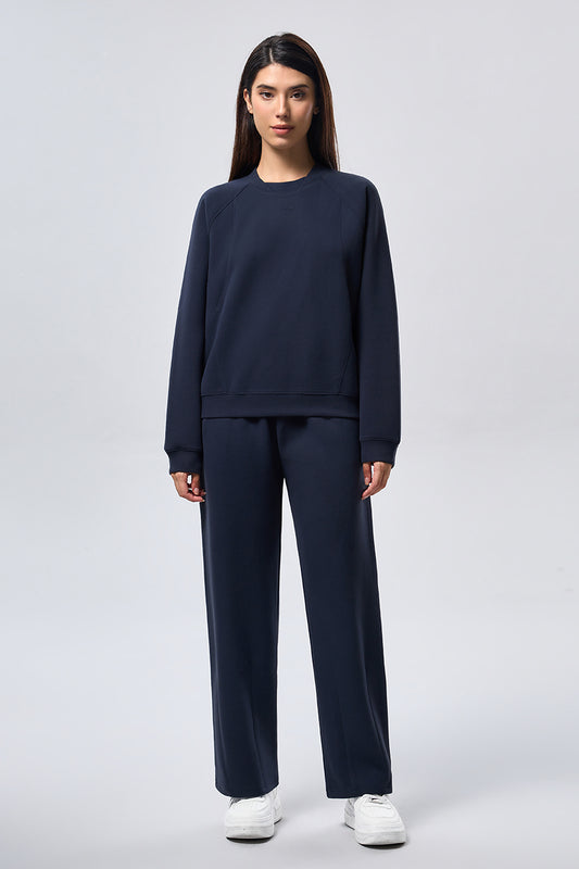 Leisure Pleated Pants - Navy