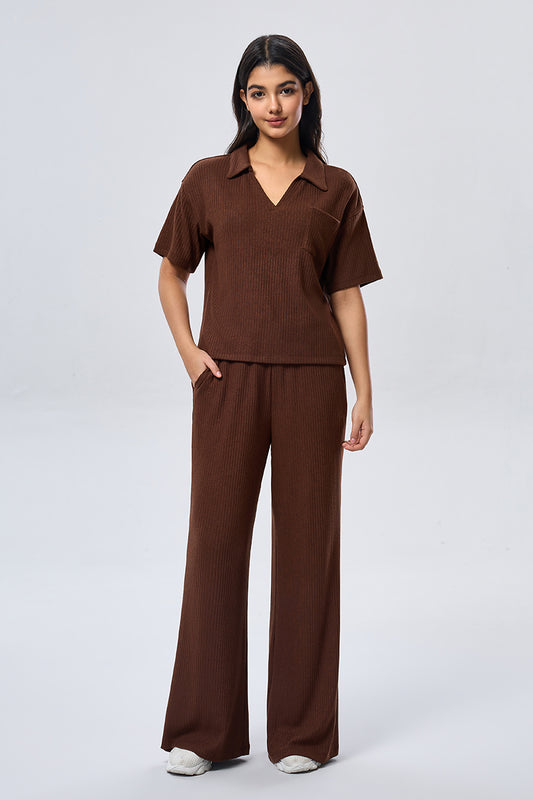 Relax Flared Pants - Chocolate