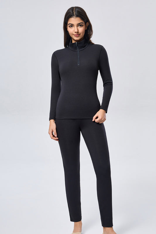Thermal wool Low Waist Leggings - Black