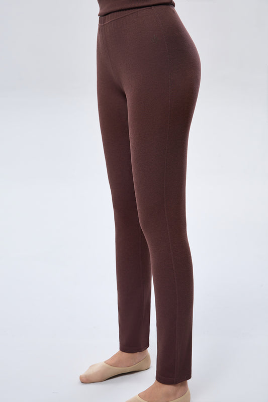 Thermal wool Low Waist Leggings - Espresso