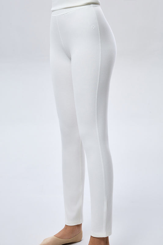 Thermal wool Low Waist Leggings - White
