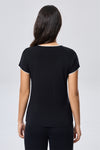 Short Sleeve Knit Top - Black