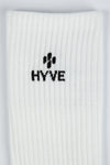 Ribbed Crew Socks – White