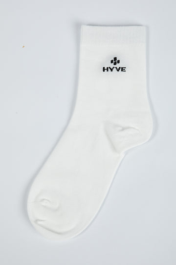 Smooth Crew Socks – White