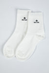 Smooth Crew Socks – White