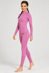 Long Legging Swim Set with Front Zip