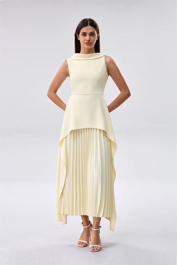 فستان بطبقة علوية وتفاصيل ناعمة