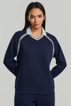 Relaxed Fit Long Sleeve Polo T-Shirt