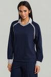 Relaxed Fit Long Sleeve Polo T-Shirt
