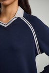 Relaxed Fit Long Sleeve Polo T-Shirt