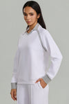 Relaxed Fit Long Sleeve Polo T-Shirt