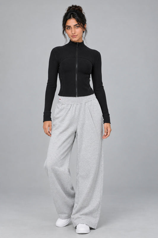Wide Leg Pants with Elastic Waist