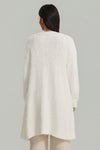 Long Open-Front Knit Cardigan
