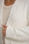 Long Open-Front Knit Cardigan