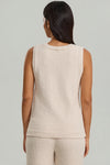 Sleeveless Crew-Neck Knit Top