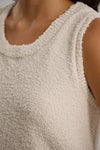 Sleeveless Crew-Neck Knit Top