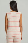 Sleeveless Crew-Neck Knit Top