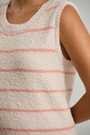 Sleeveless Crew-Neck Knit Top
